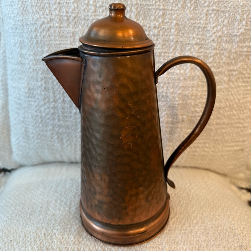Vintage Gregorian Copper Hand-Hammered Copper Pitcher